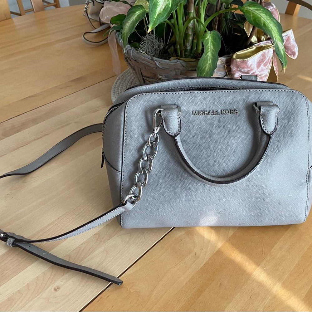 Michael Kors Light Gray Satchel